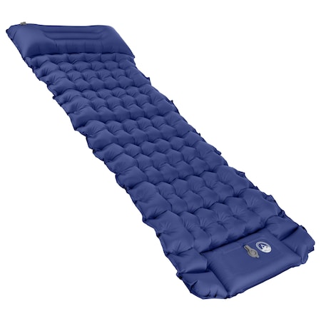Wakeman Sleep Pad with Foot Pump, Blue 75-CMP1116